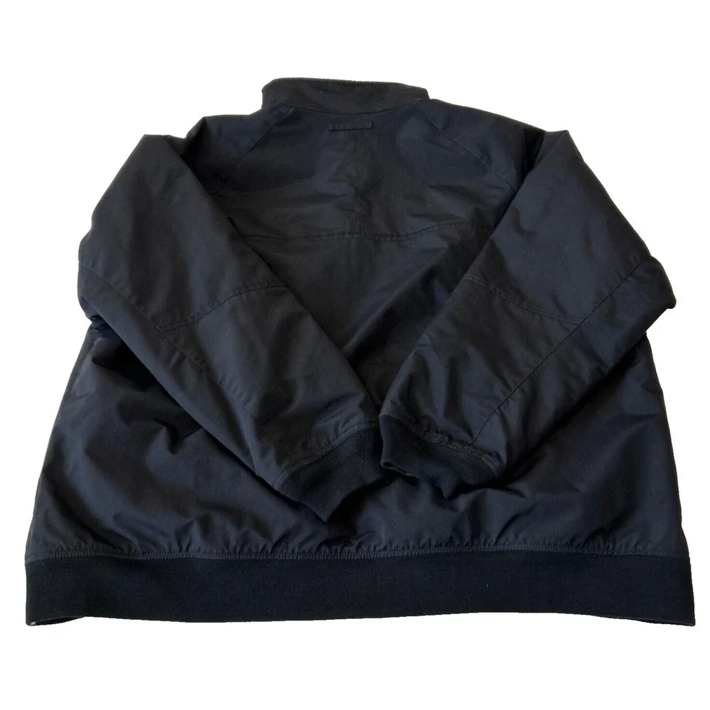 Lands' End Men's Squall Windproof Fleece Lined Zip Jacket XXL 50-52 Navy Blue